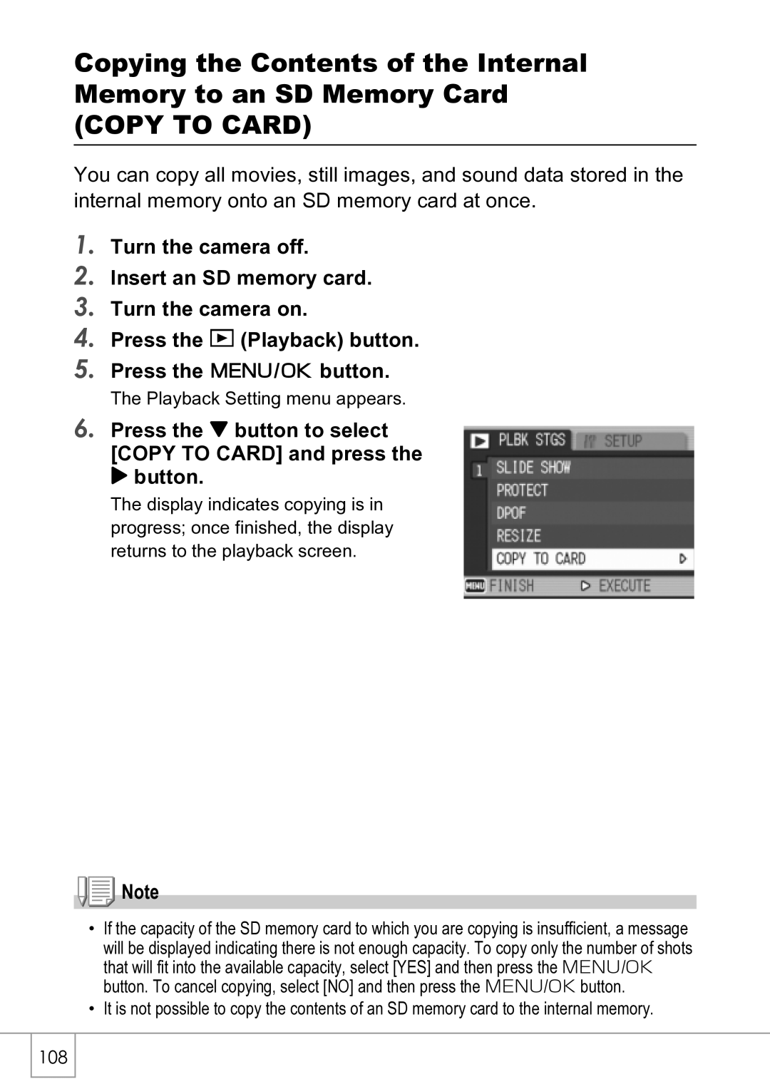 Ricoh R4 manual Copy to Card 