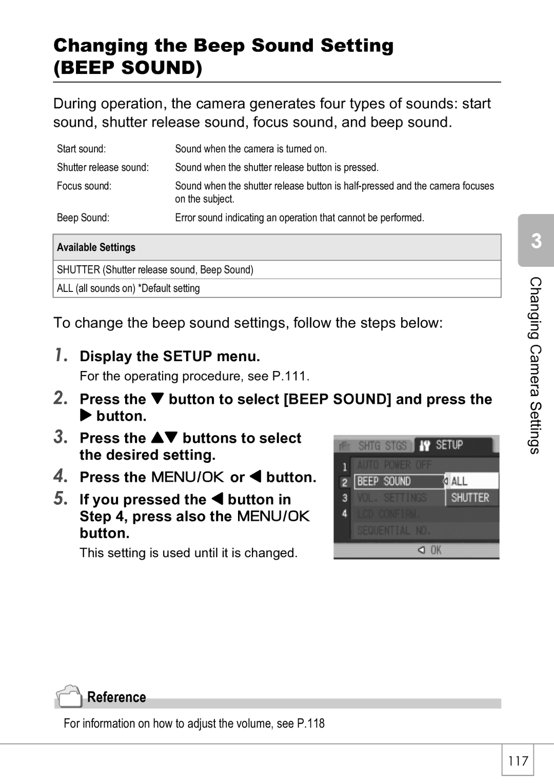 Ricoh R4 manual Changing the Beep Sound Setting 