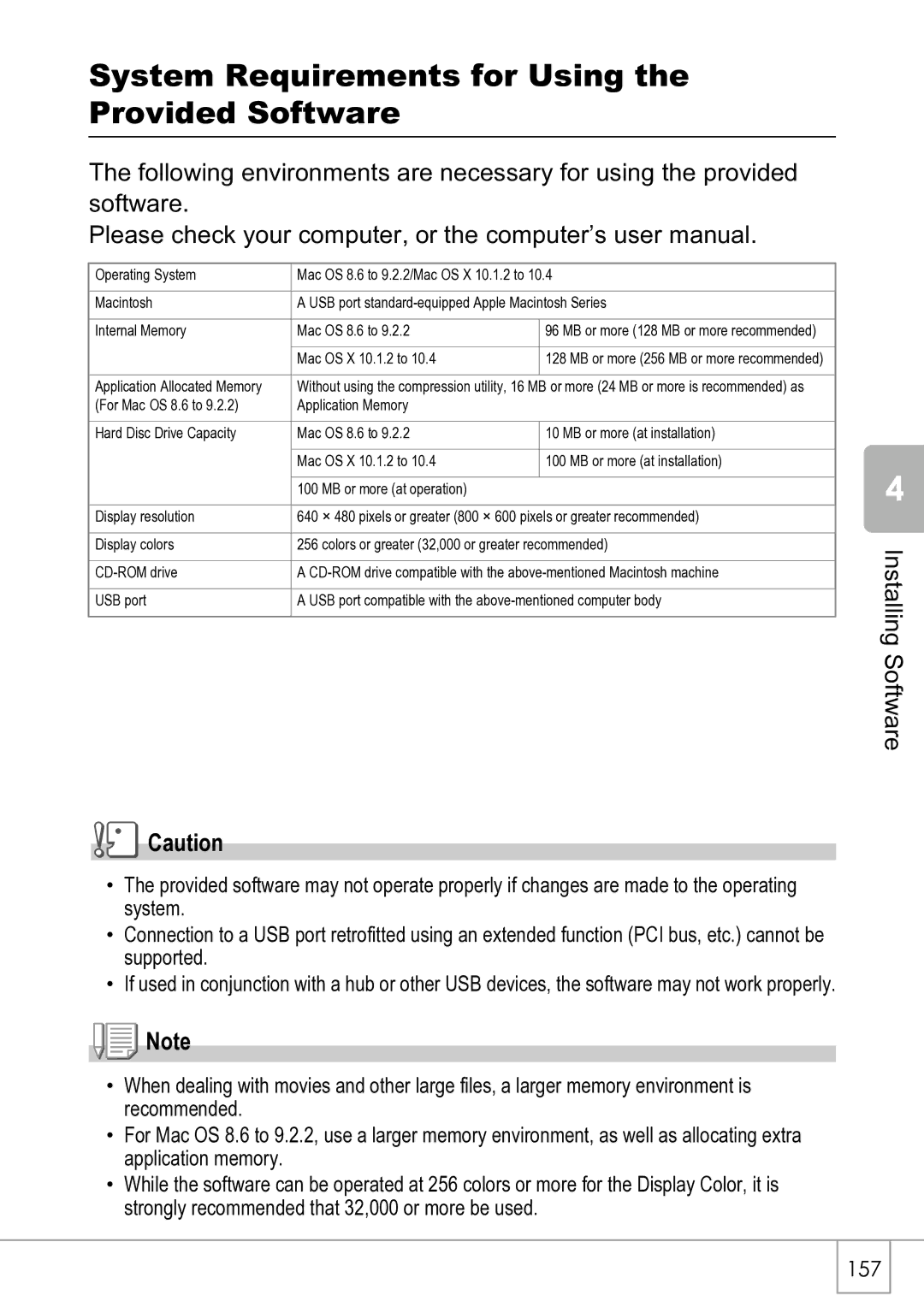 Ricoh R4 manual System Requirements for Using Provided Software 