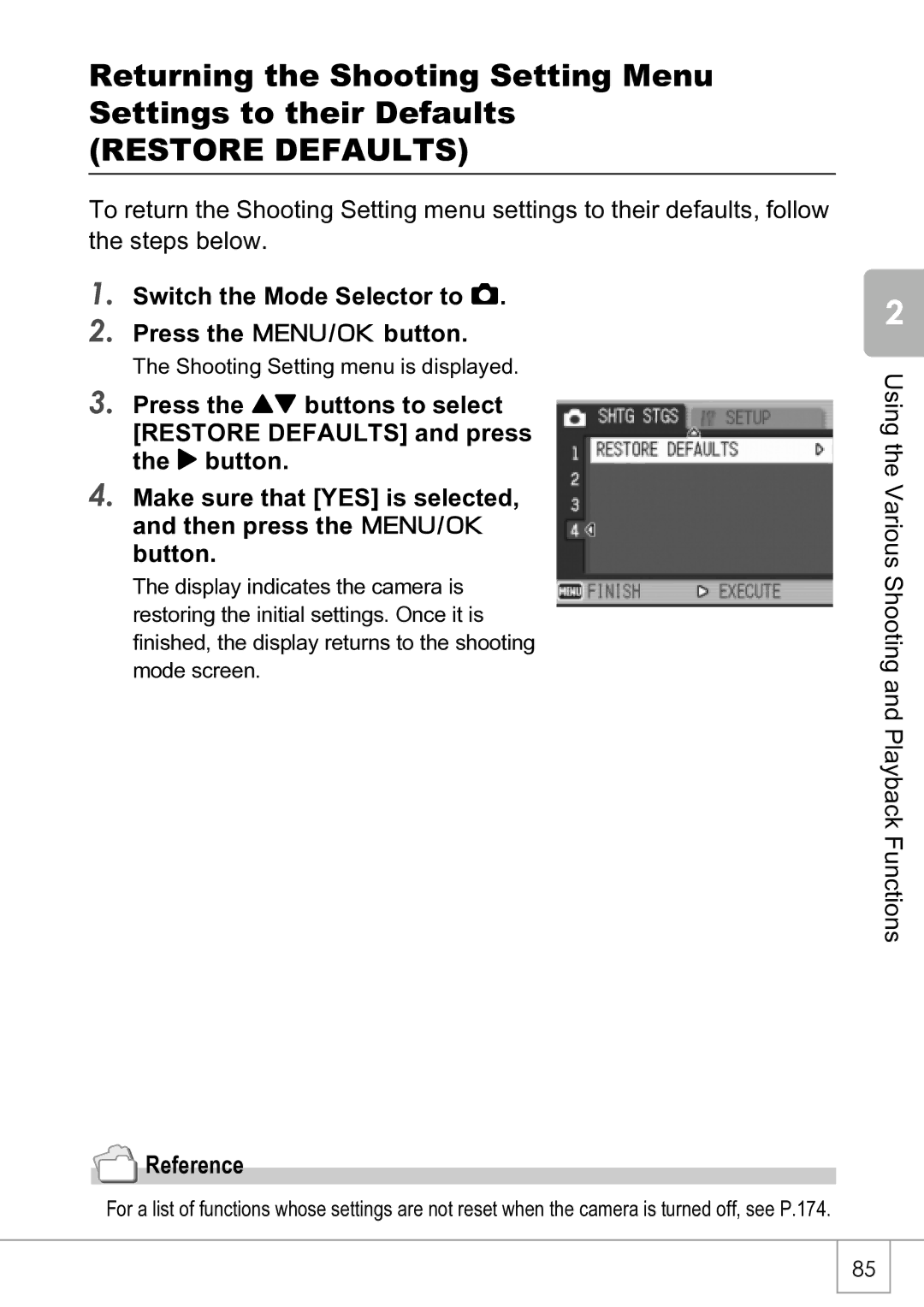 Ricoh R4 manual Restore Defaults, Reference 