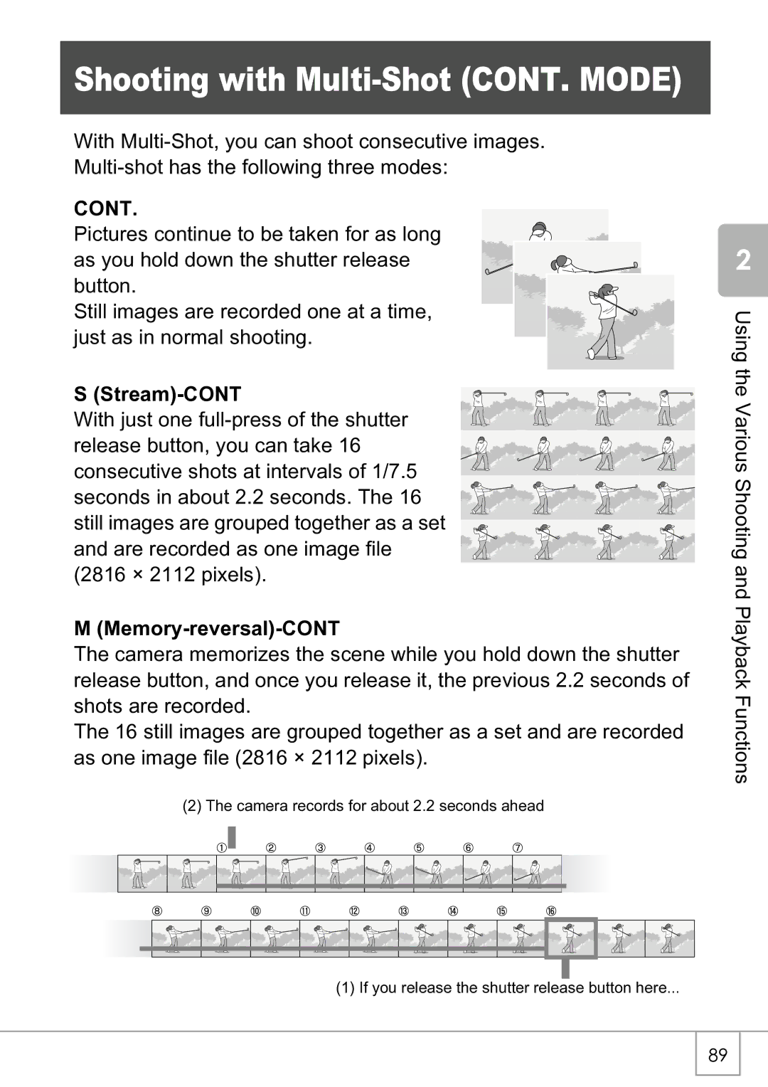 Ricoh R4 manual Stream-CONT, Memory-reversal-CONT 