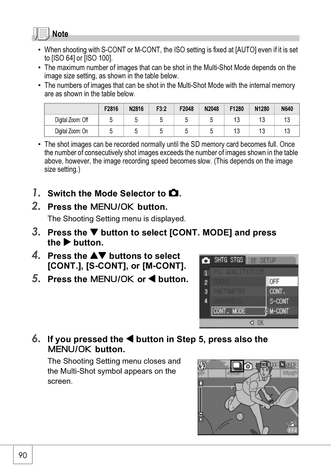 Ricoh R4 manual Switch the Mode Selector to Press the C/Dbutton, F2816 N2816 F32 F2048 N2048 F1280 N1280 N640 