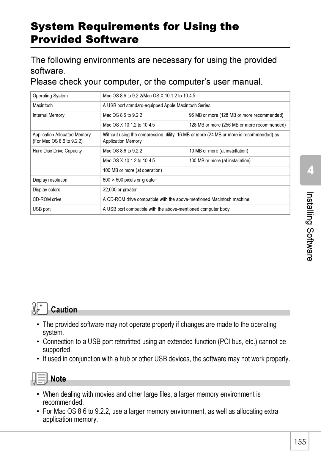 Ricoh R40 manual System Requirements for Using Provided Software 