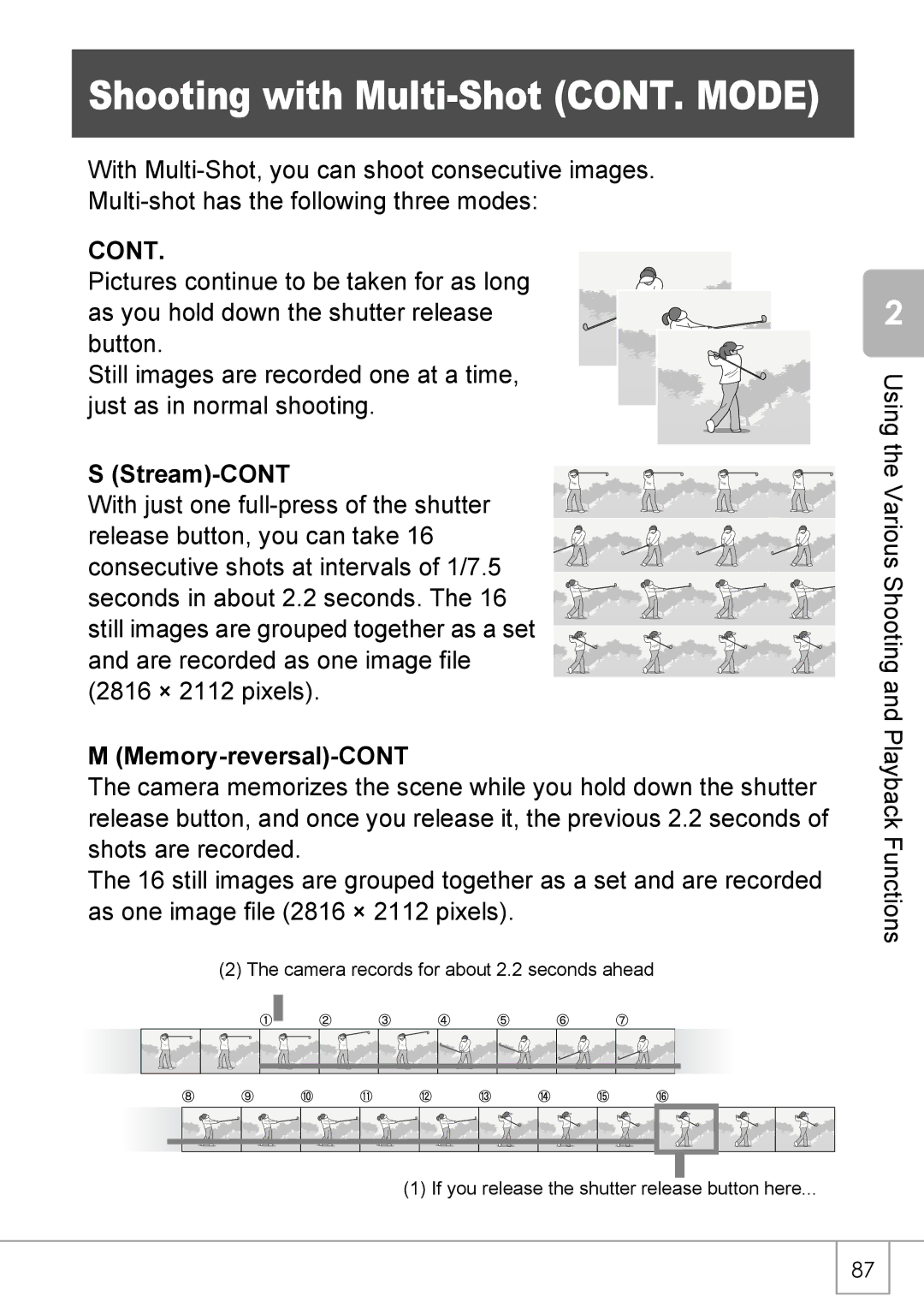 Ricoh R40 manual Stream-CONT, Memory-reversal-CONT 