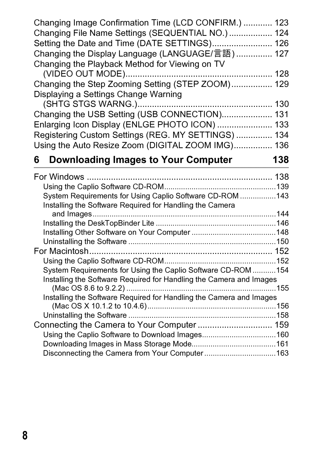 Ricoh R5 manual Downloading Images to Your Computer 138, Shtg Stgs Warng 