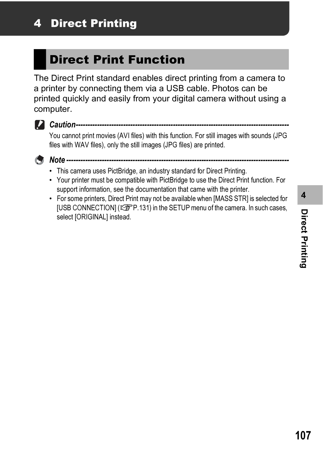 Ricoh R5 manual Direct Print Function, 107, Direct Printing 