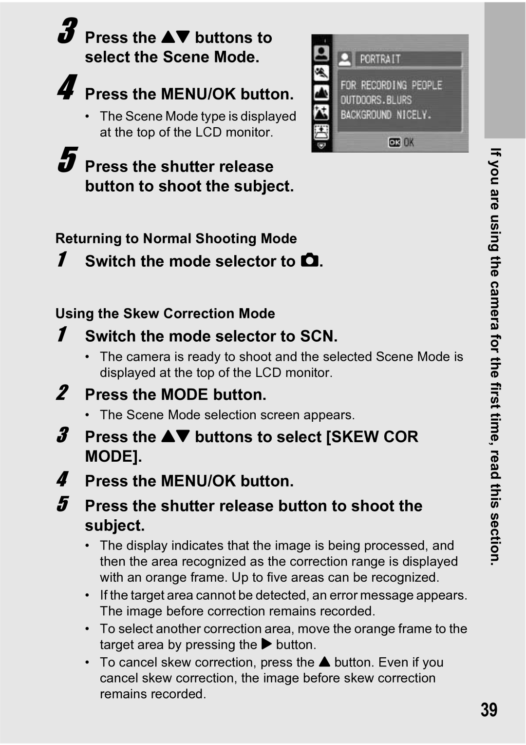 Ricoh R5 manual Press the shutter release button to shoot the subject, Switch the mode selector to, Press the Mode button 