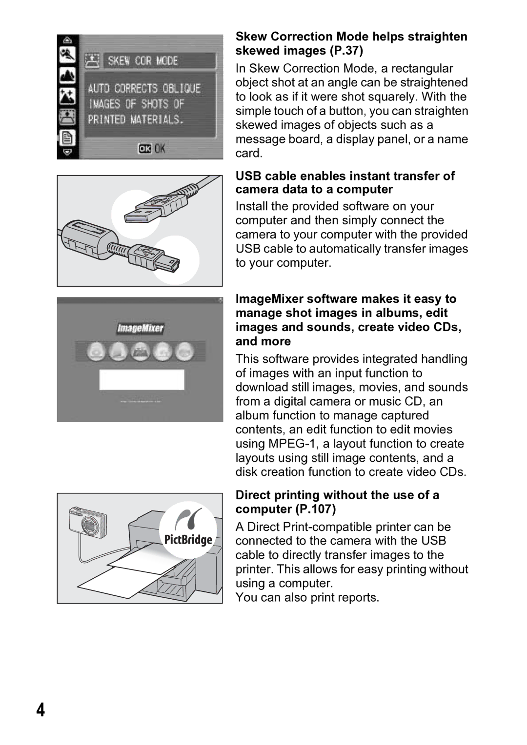 Ricoh R5 manual Skew Correction Mode helps straighten skewed images P.37 