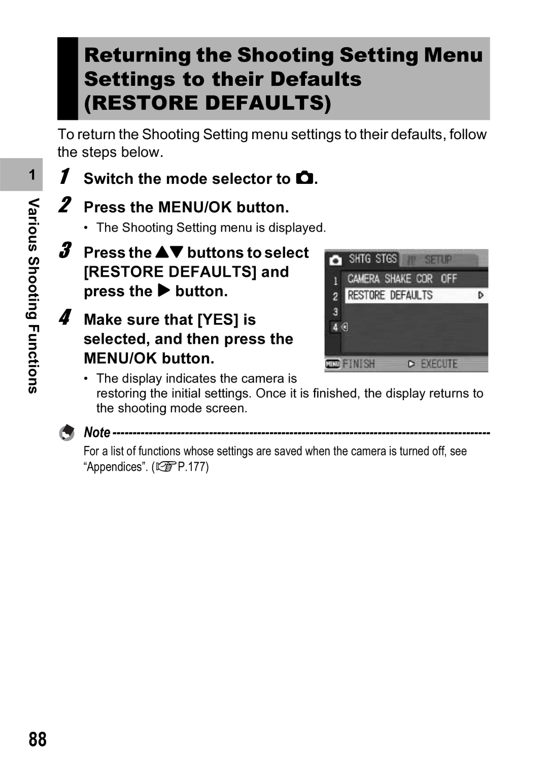 Ricoh R5 manual Restore Defaults 