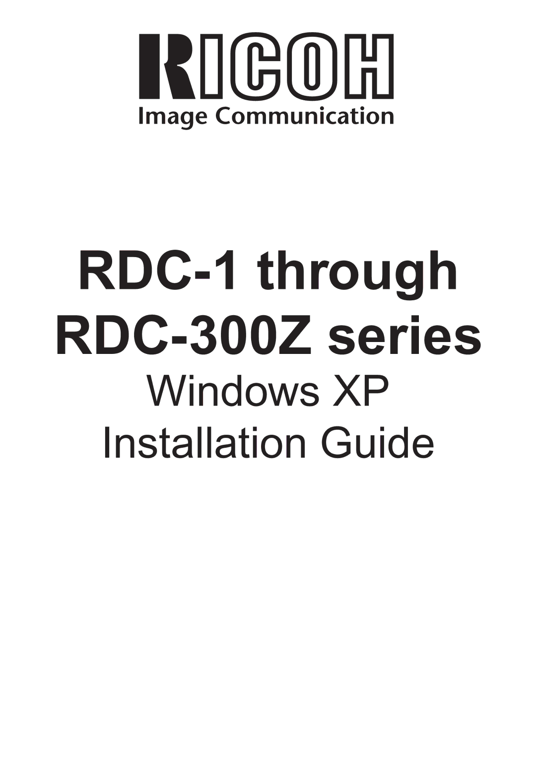 Ricoh manual RDC-1 through RDC-300Z series 