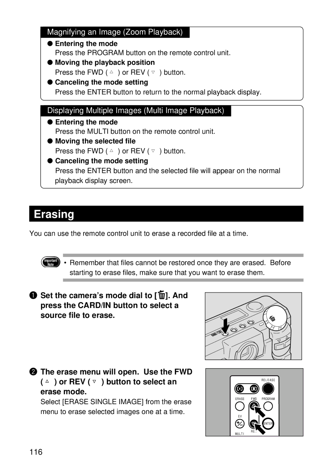 Ricoh RDC-5300 manual Magnifying an Image Zoom Playback, Displaying Multiple Images Multi Image Playback 