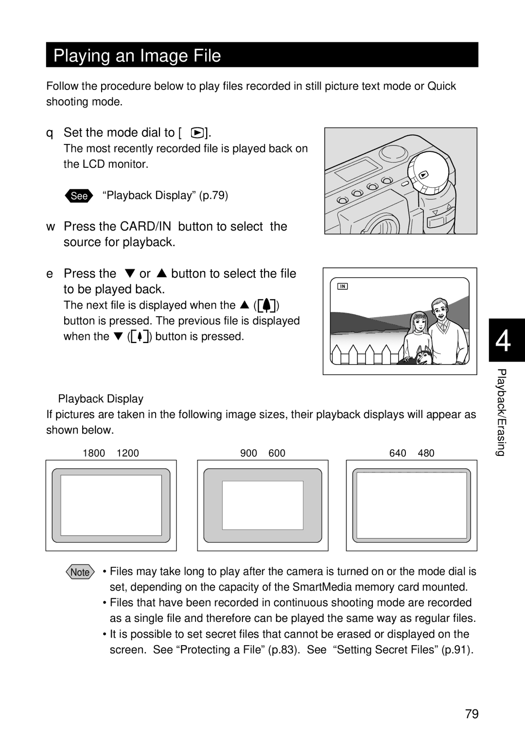 Ricoh RDC-5300 manual Playing an Image File, Playback Display 