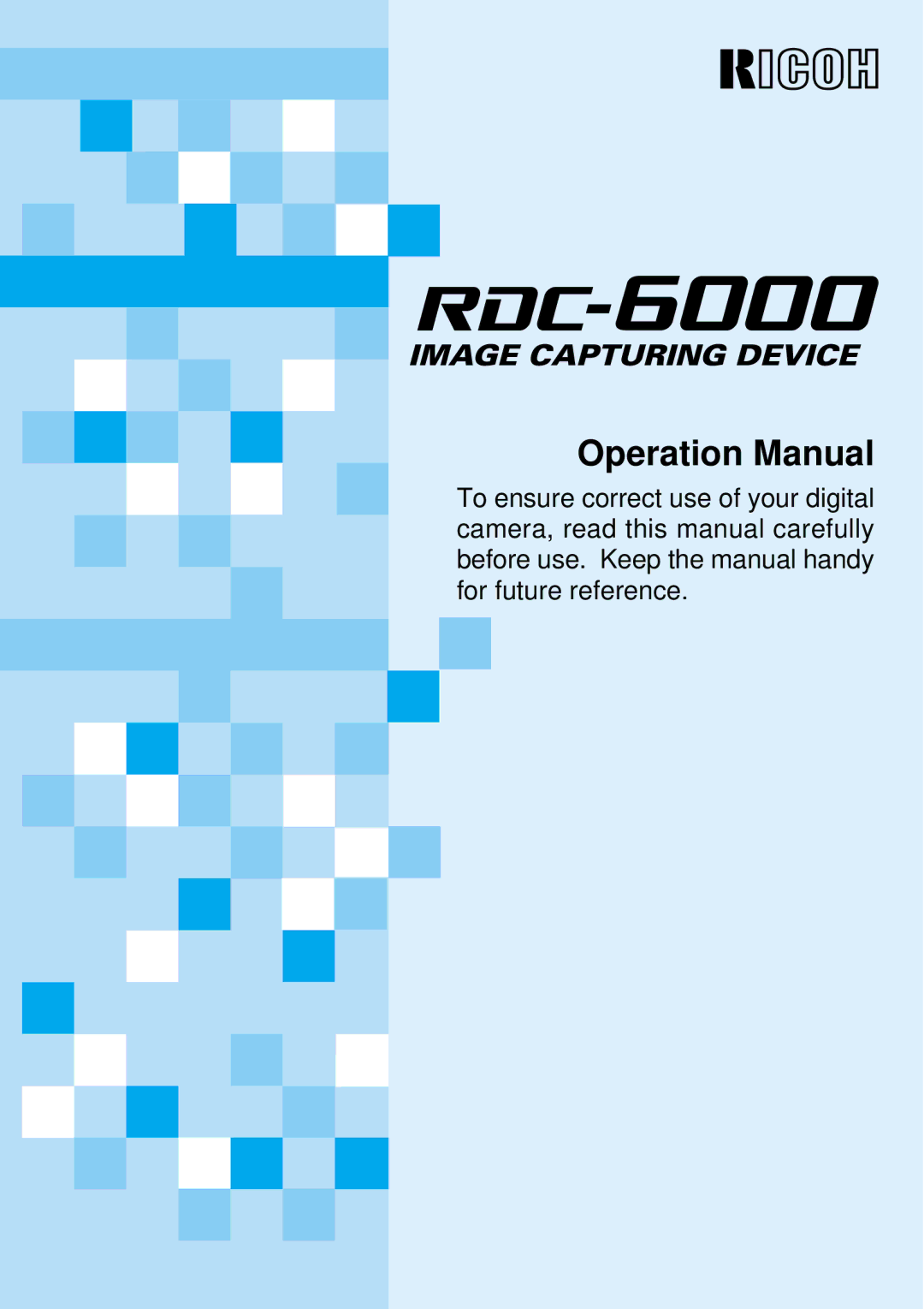 Ricoh RDC-6000 operation manual 