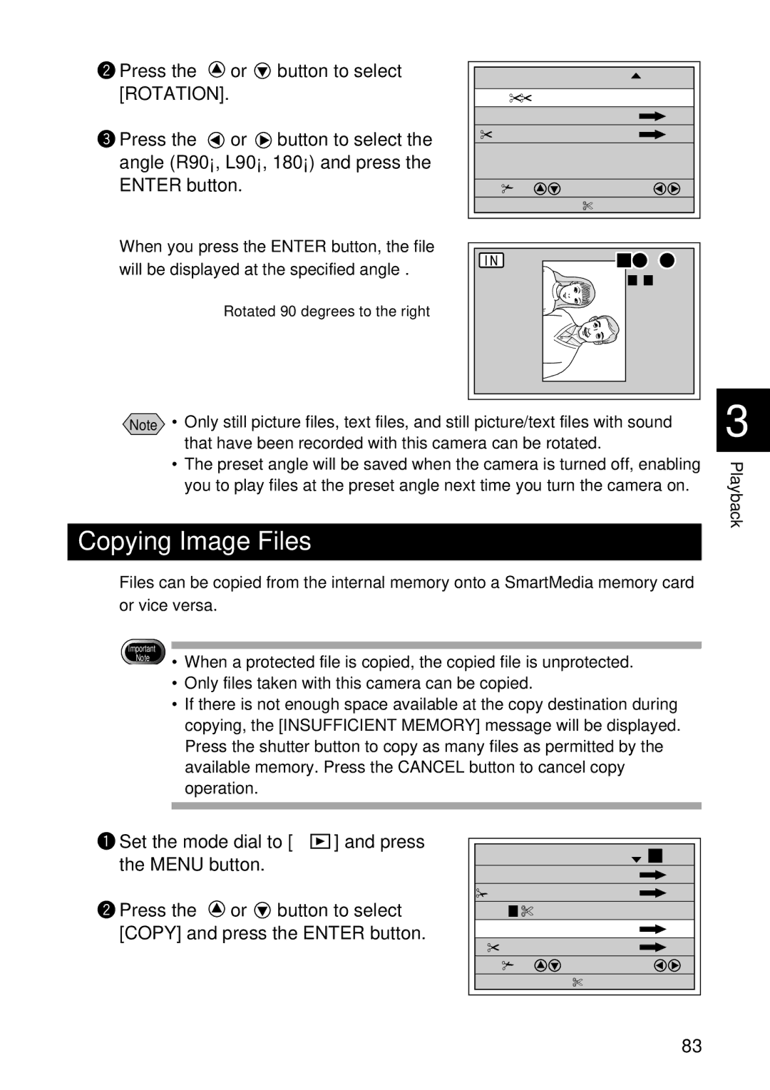 Ricoh RDC-7 manual Copying Image Files, Playback Mode 2/2 