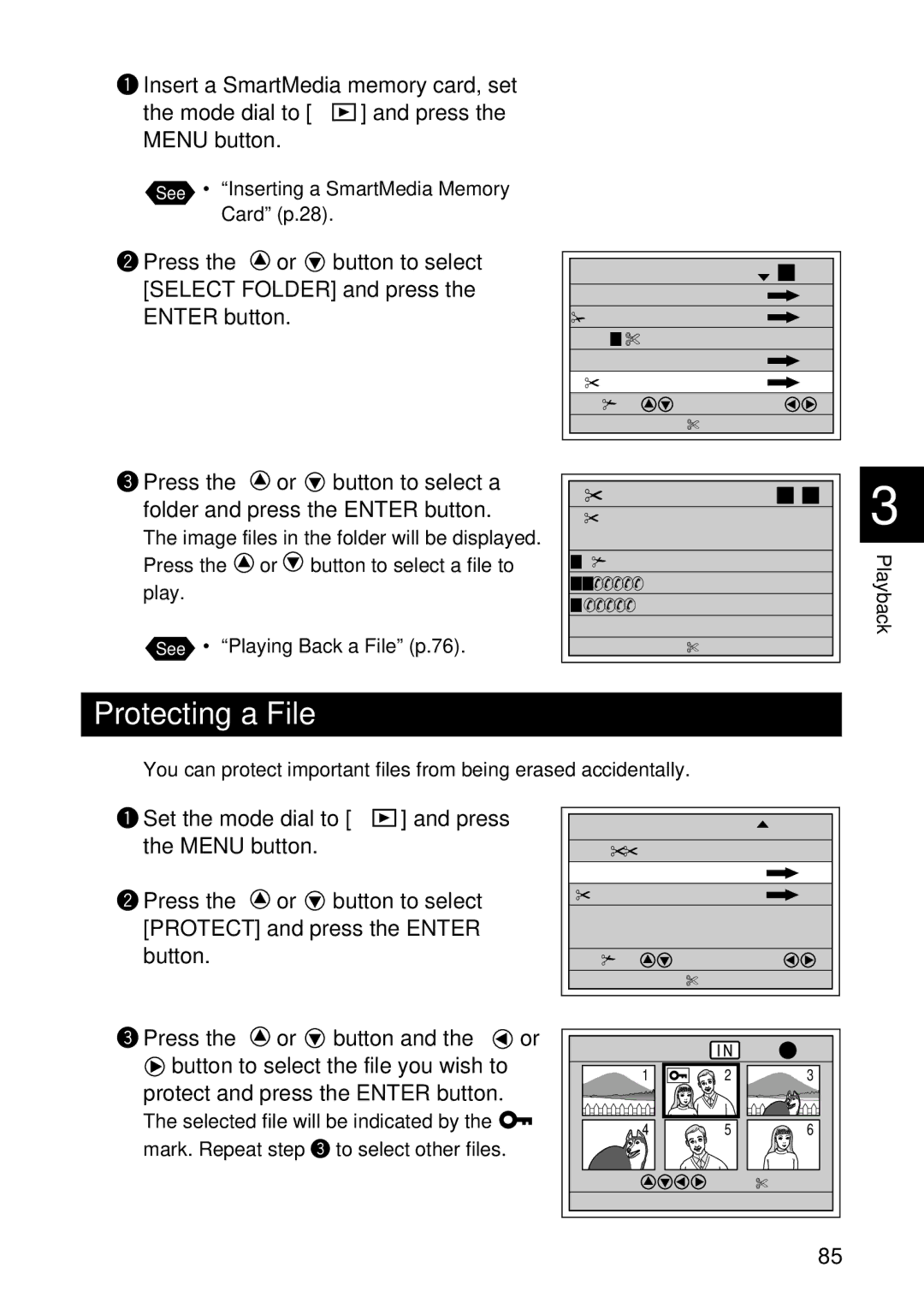 Ricoh RDC-7 manual Protecting a File 