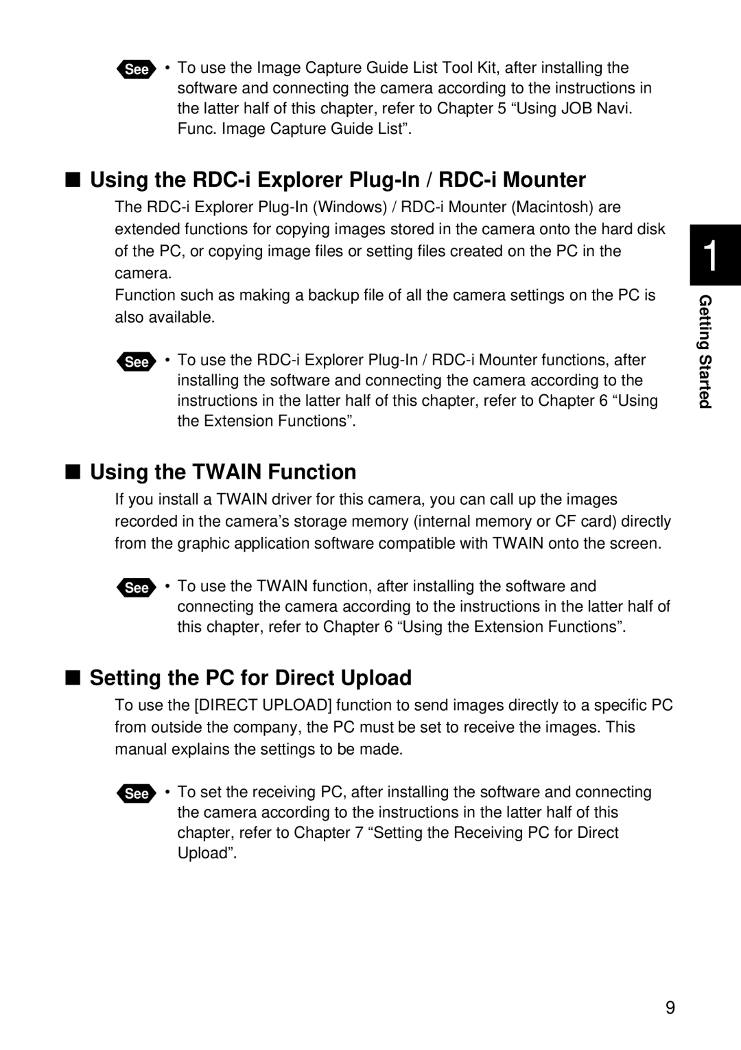 Ricoh RDC-i500 manual Using the RDC-i Explorer Plug-In / RDC-i Mounter, Using the Twain Function 