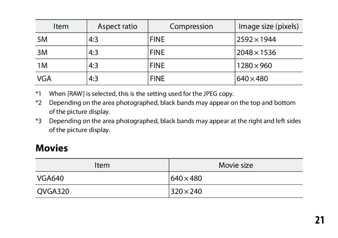 Ricoh S10 24-72MM F2.5-4.4VC instruction manual Movies 