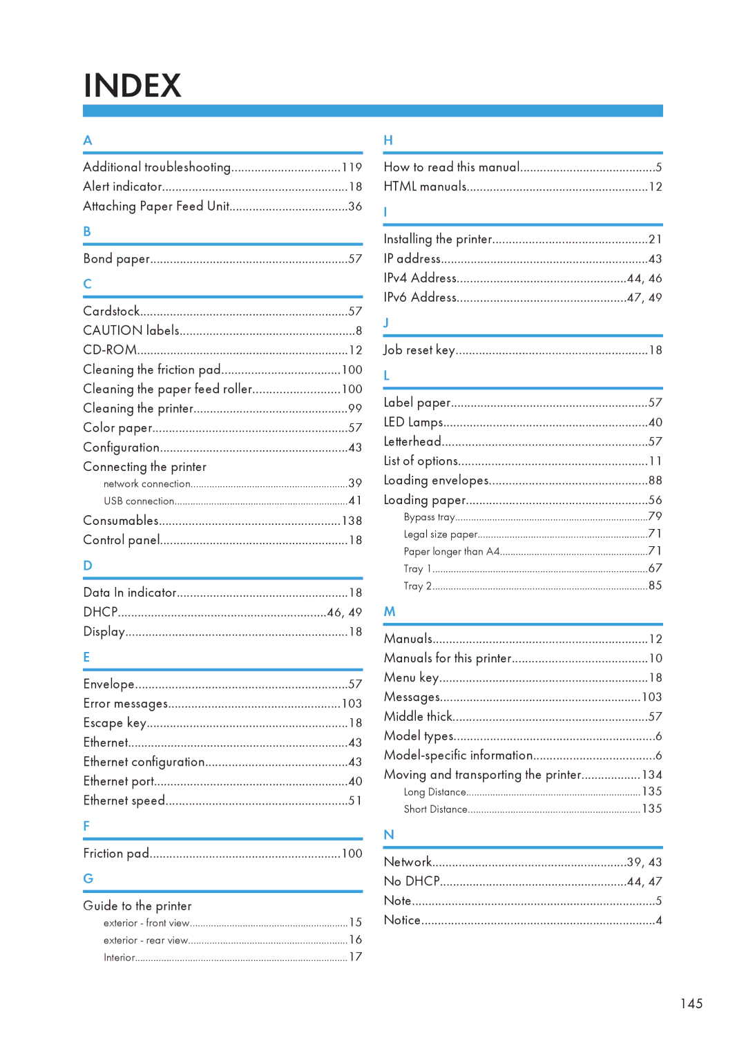 Ricoh SP 3500N, SP 3510DN manual Connecting the printer, Guide to the printer 