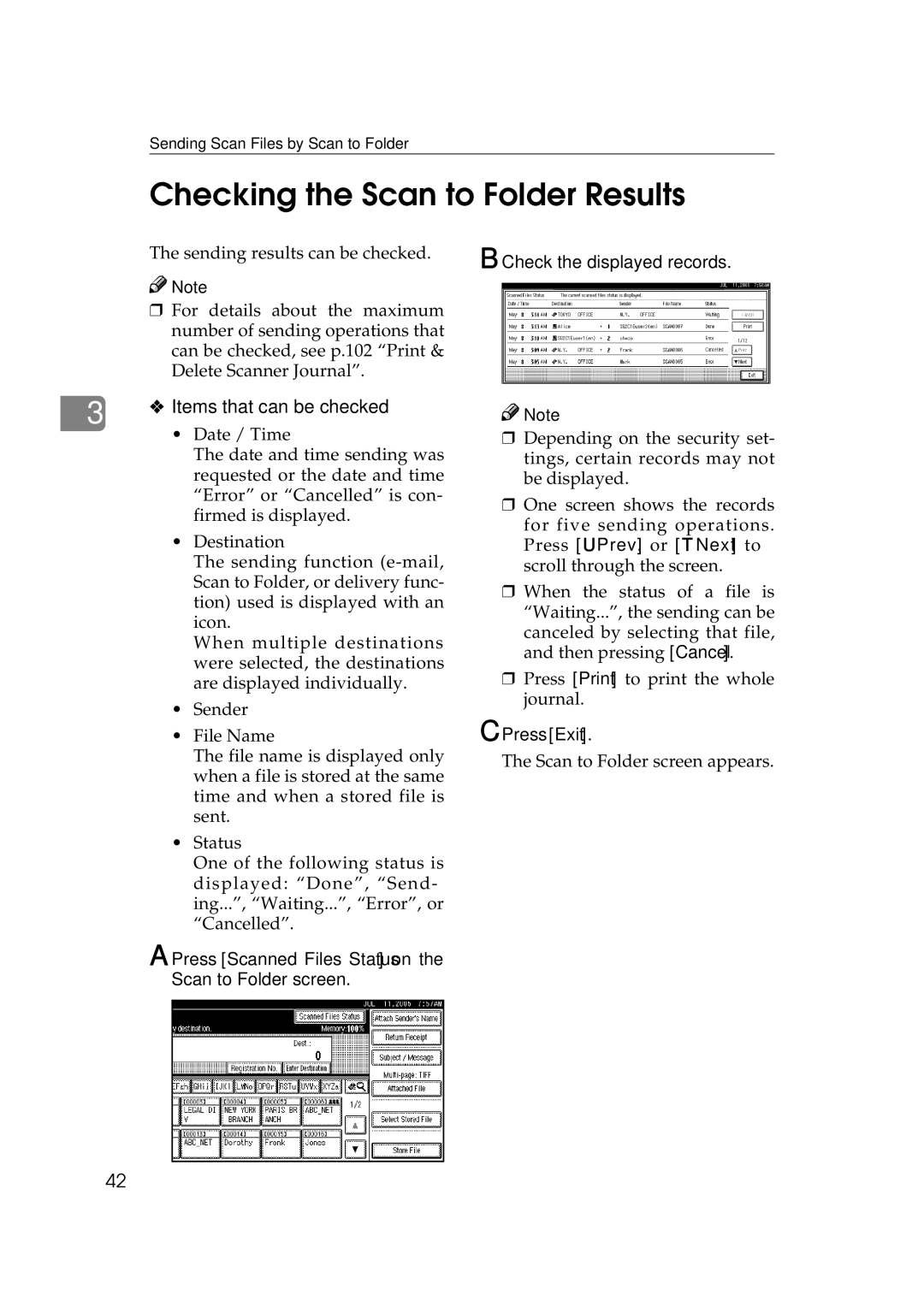 Ricoh Type 480 appendix Checking the Scan to Folder Results 