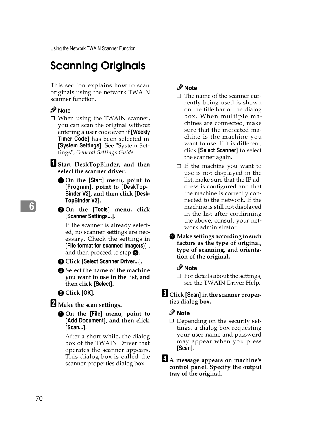 Ricoh Type 480 appendix Scanning Originals 