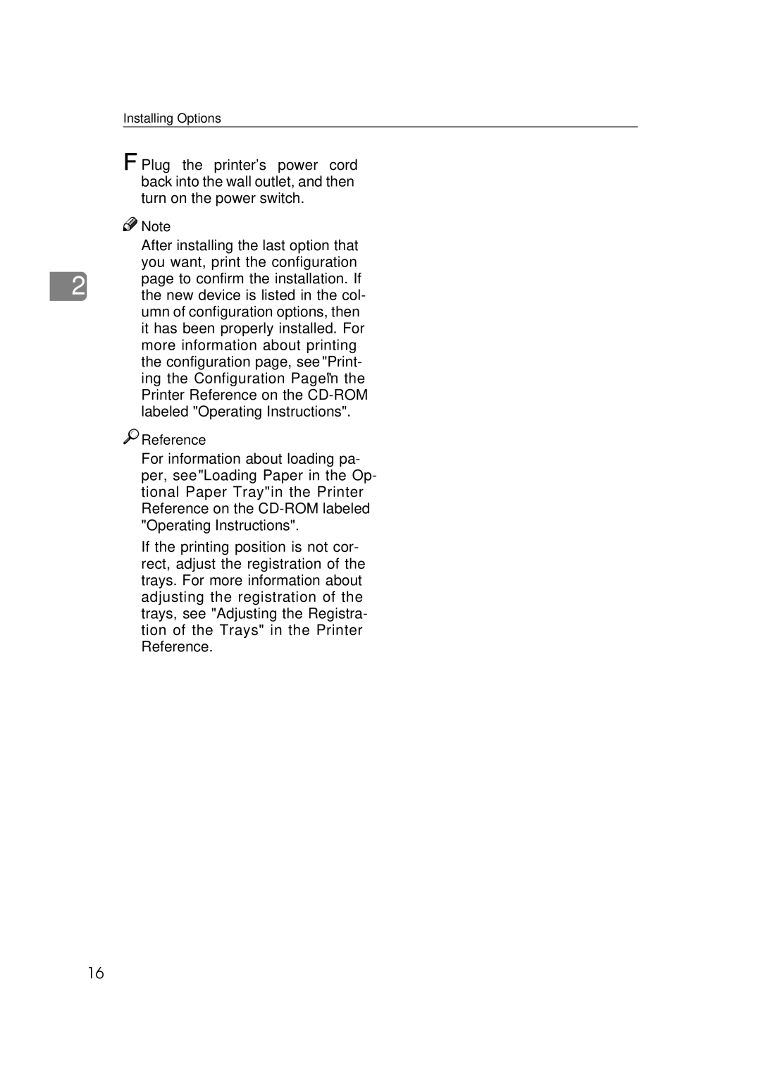 Ricoh AP2610, Type B, 400780 setup guide Reference 