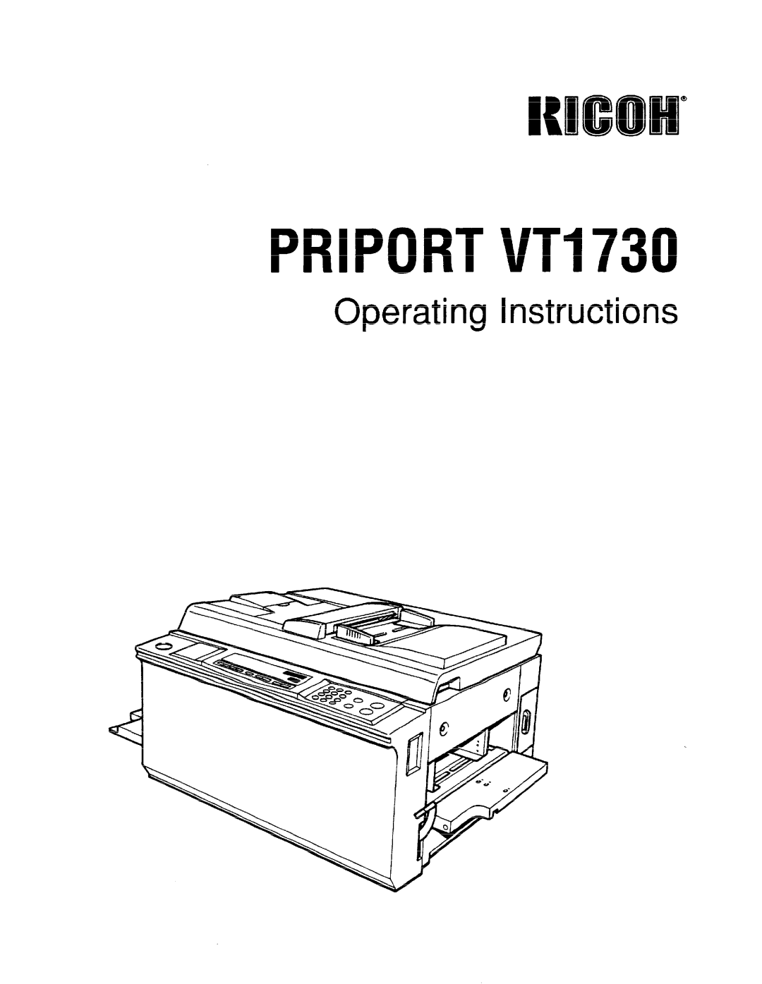 Ricoh manual Priport VT1730 