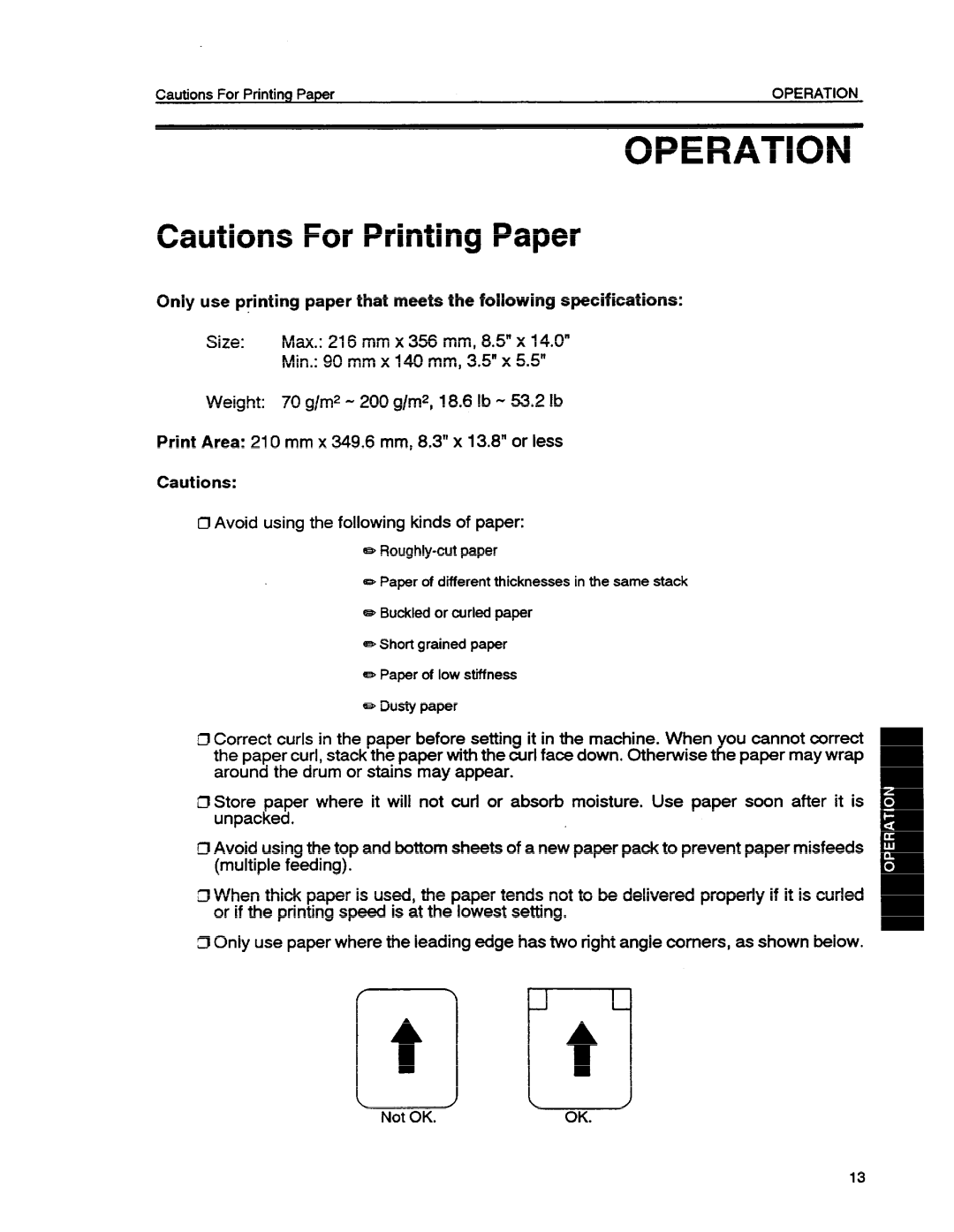 Ricoh VT1730 manual Operation 