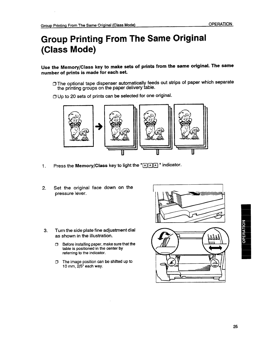 Ricoh VT1730 manual Group Printing From The Same Original Class Mode 