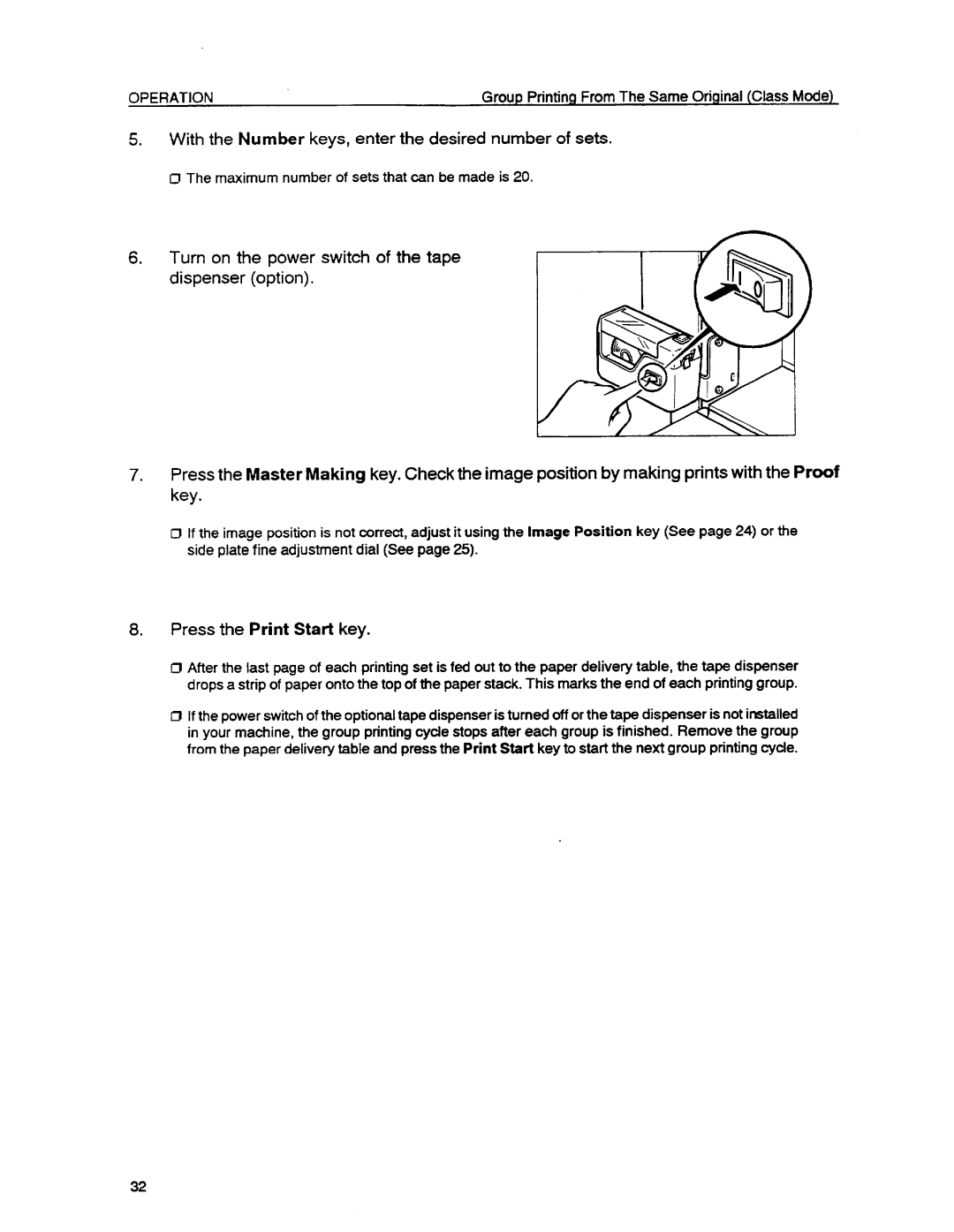 Ricoh VT1730 manual With the Number keys, enter the desired number of sets, Press the Print Start key 