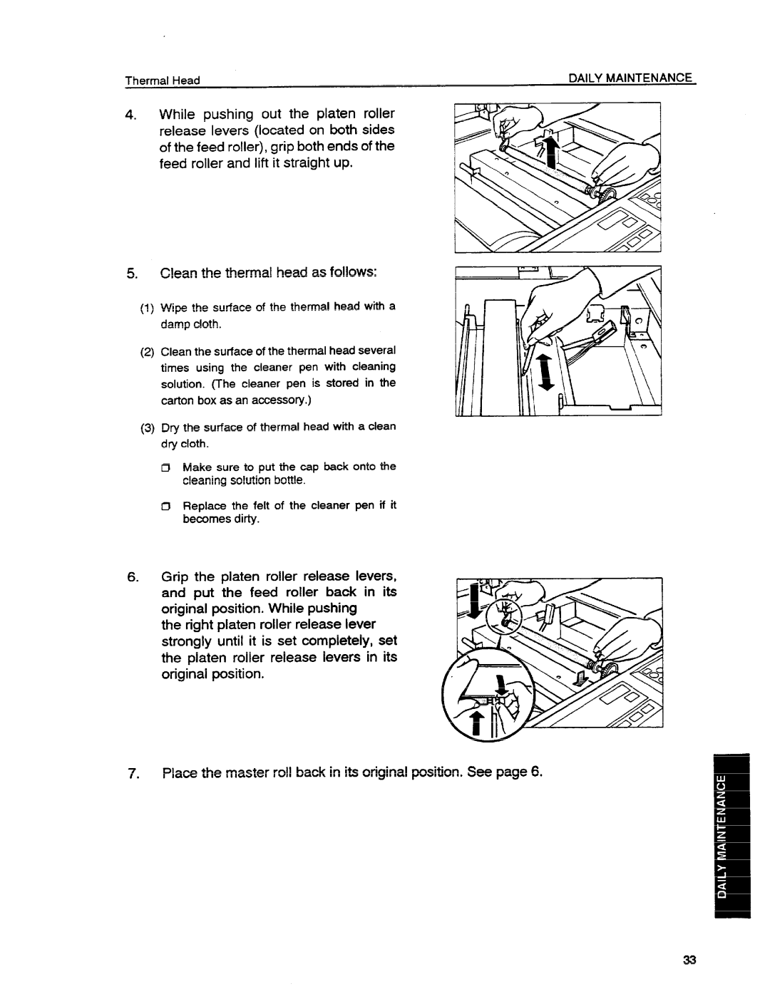 Ricoh VT1730 manual Daily Maintenance 