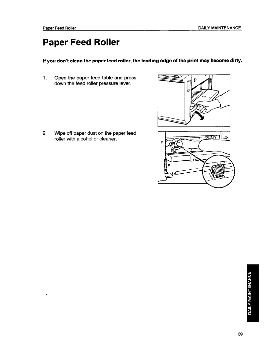 Ricoh VT1730 manual Paper Feed Roller 