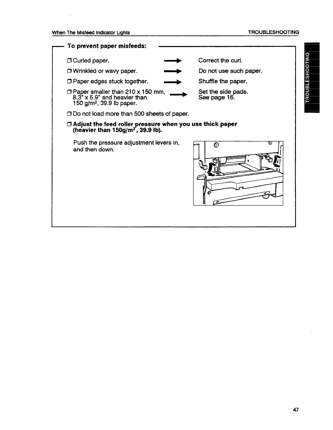 Ricoh VT1730 manual Troubleshooting 