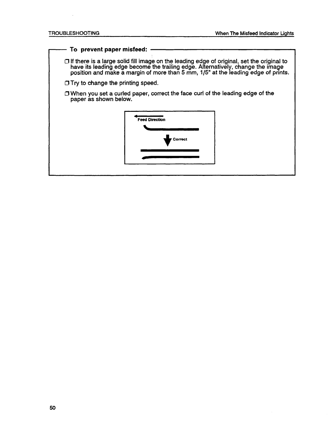 Ricoh VT1730 manual When The Misfeed Indicator Liahts 