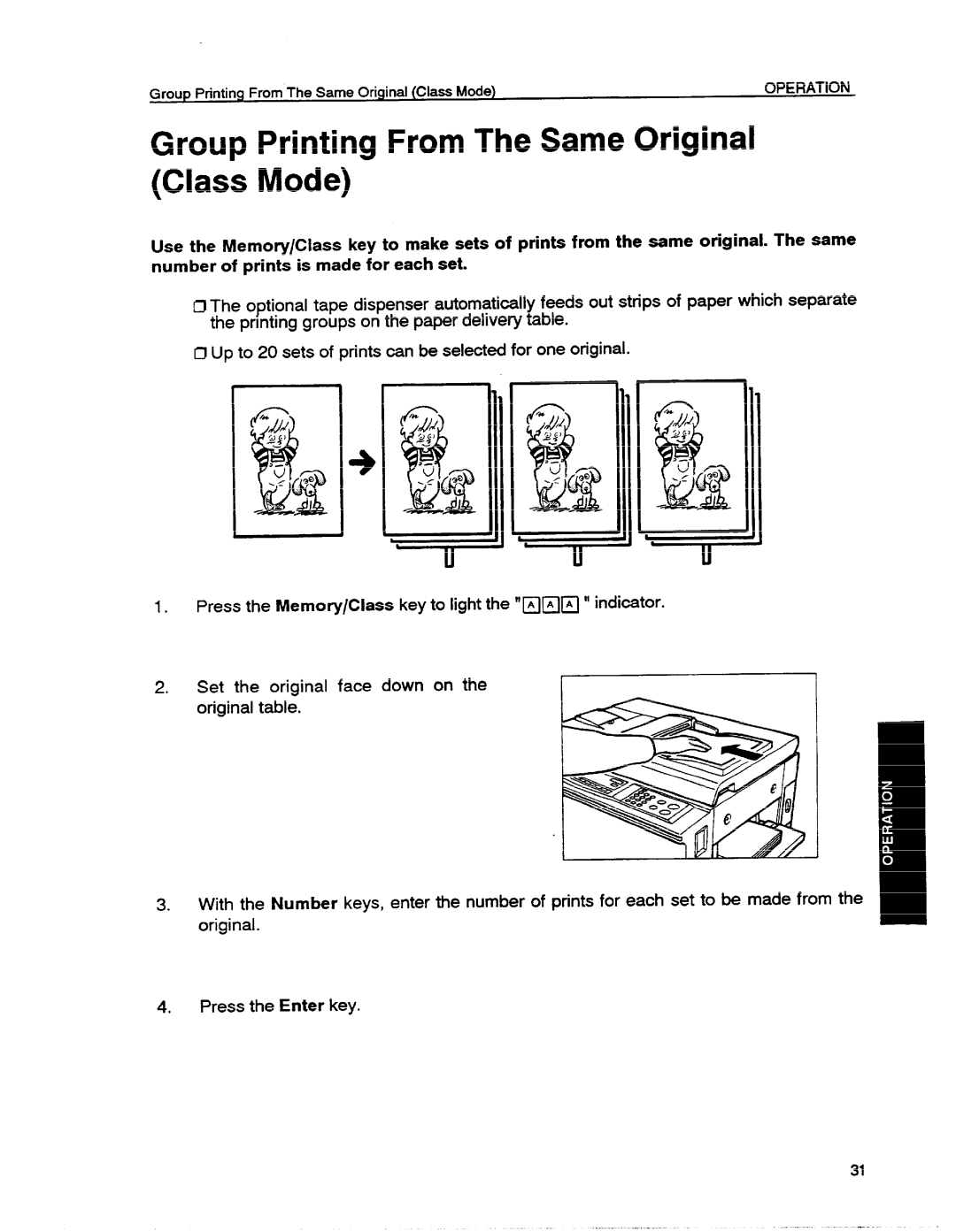 Ricoh VT1730 manual Group Printing From The Same Original Class Mode 