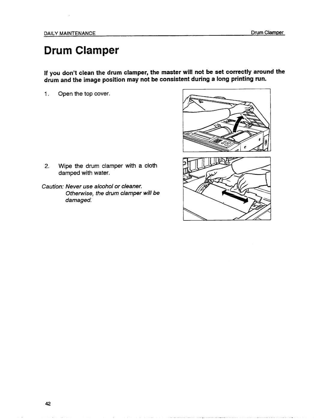 Ricoh VT1730 manual Drum Clamper 