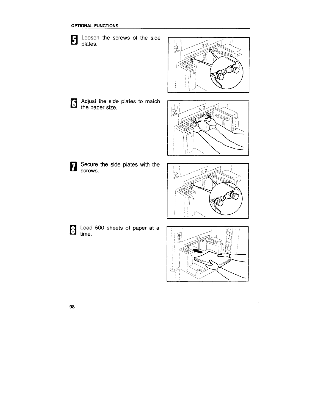 Ricoh VT3800 manual Optional Functions 