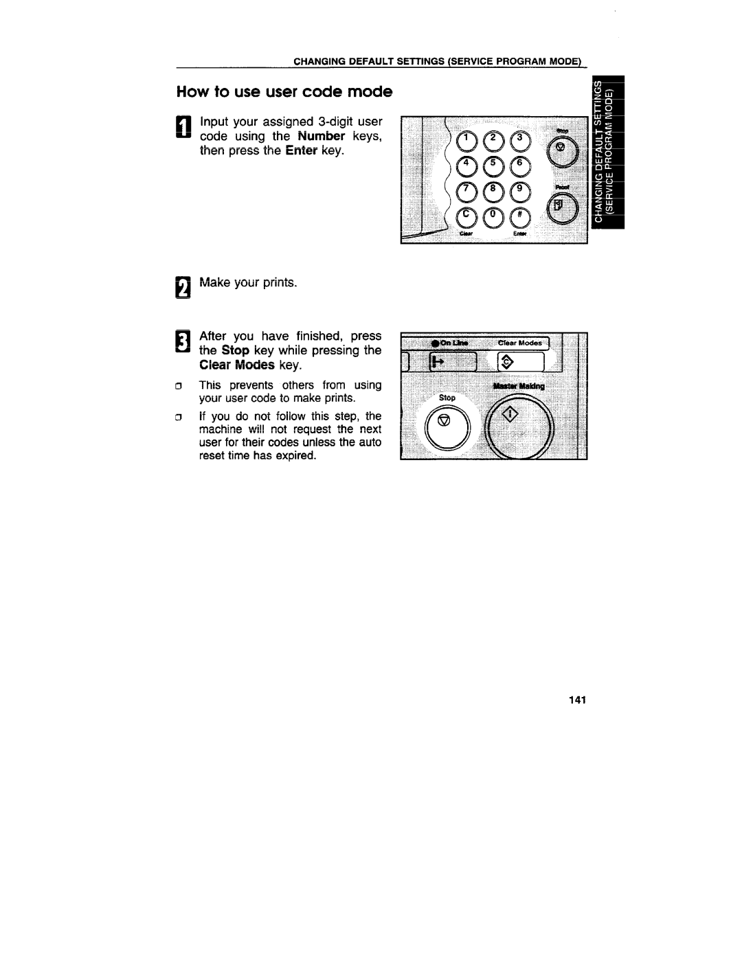 Ricoh VT3800 manual How to use user code mode 