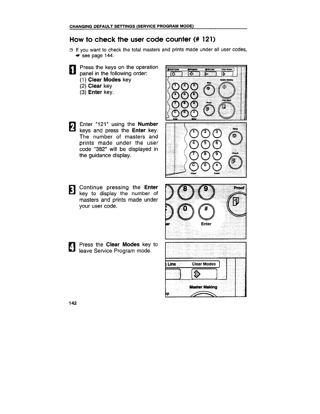 Ricoh VT3800 manual How to check the user code counter #, Clear key 