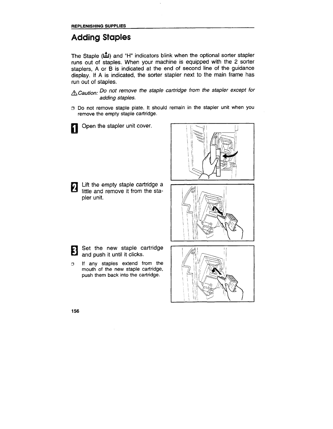 Ricoh VT3800 manual Adding Staples 