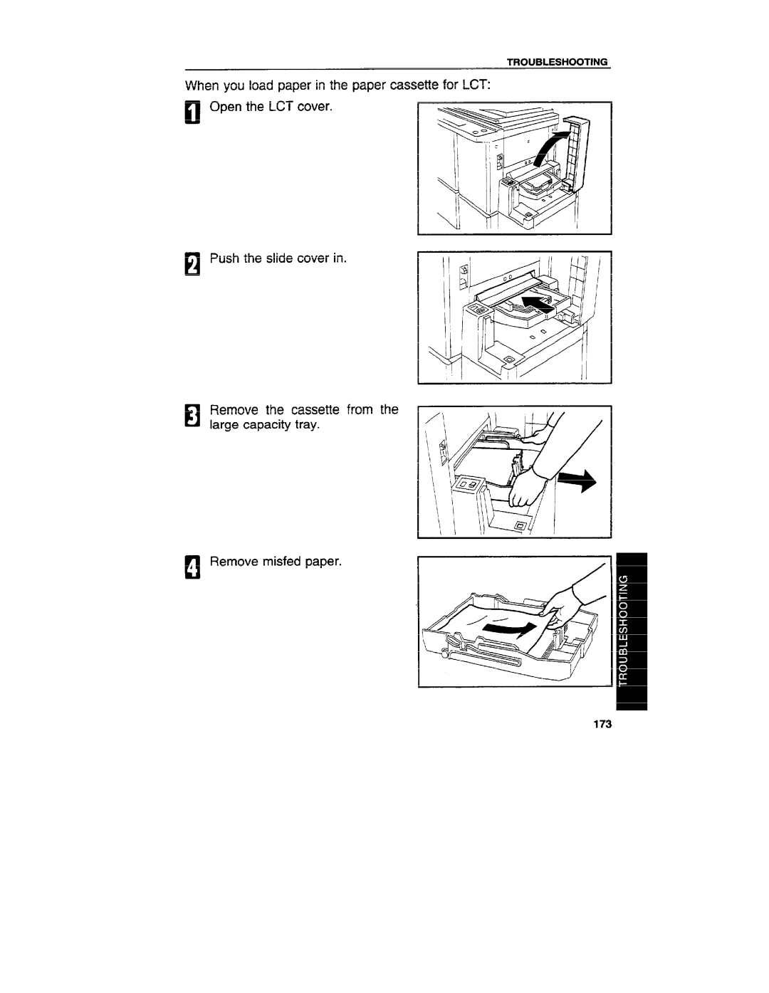 Ricoh VT3800 manual C1, Remove misfed paper 