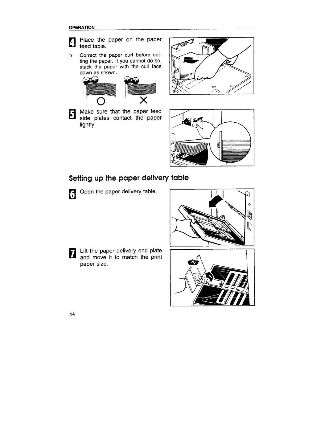 Ricoh VT3800 manual Mlb, Setting up the paper delivery table 