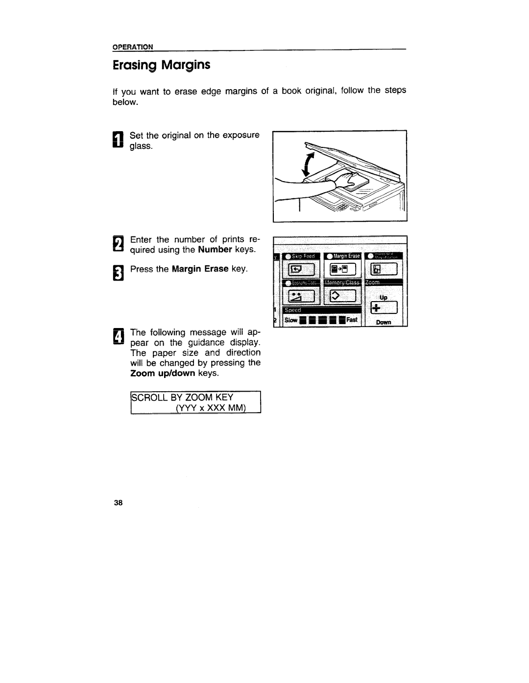 Ricoh VT3800 manual Erasing Margins 