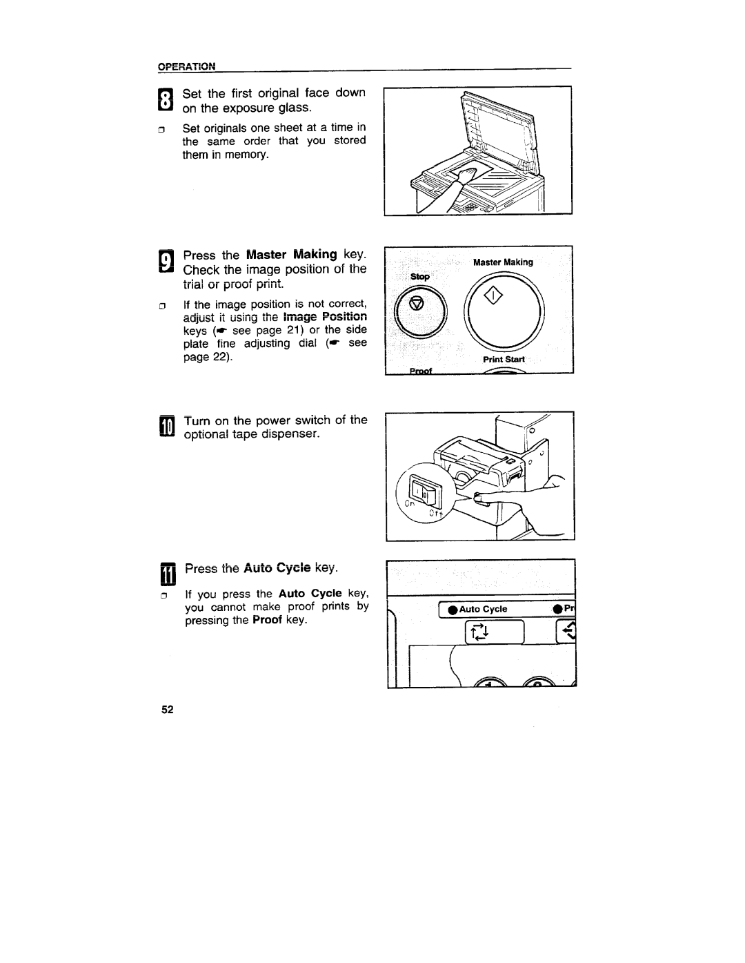 Ricoh VT3800 manual Operation 