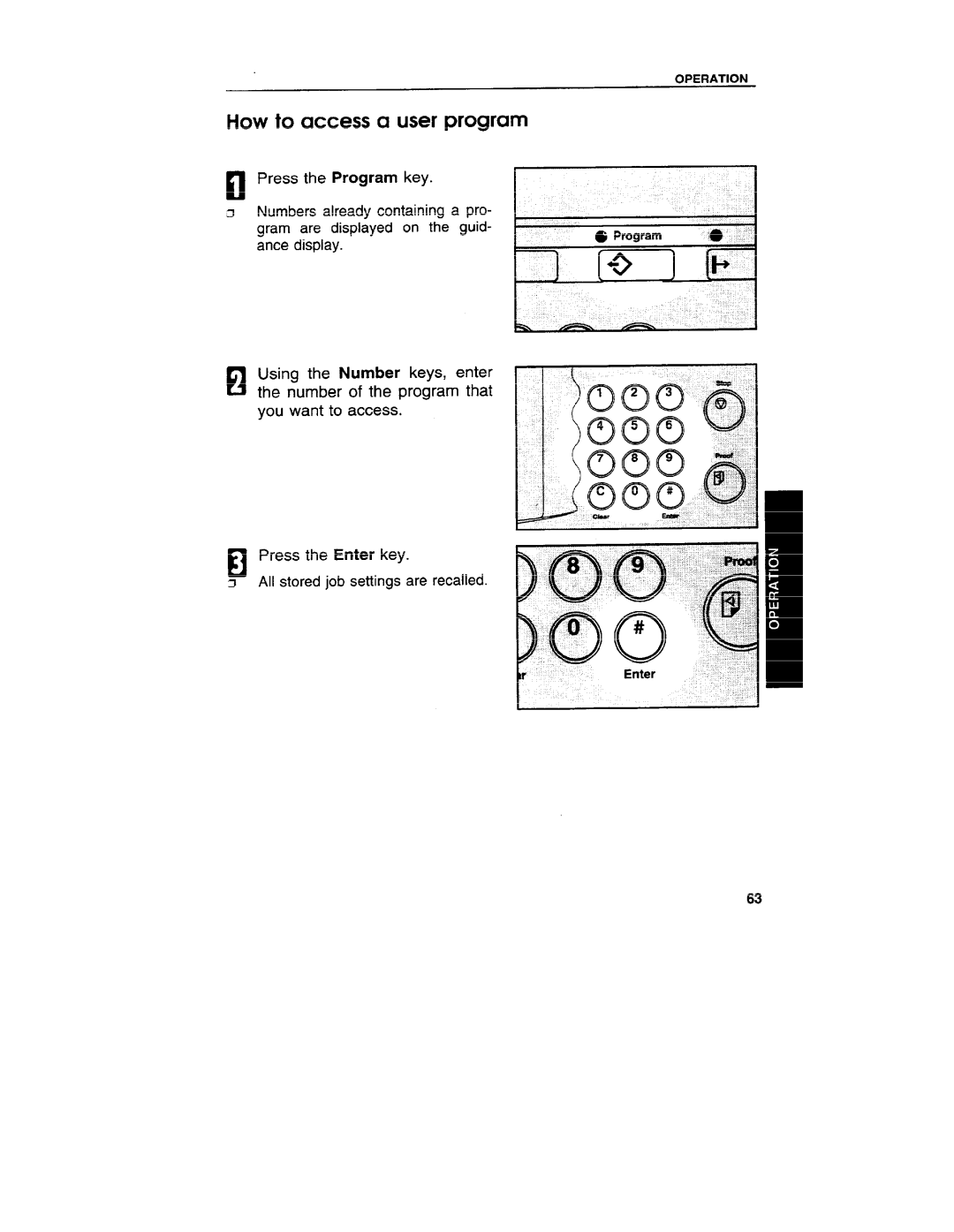 Ricoh VT3800 manual How to access a user program 