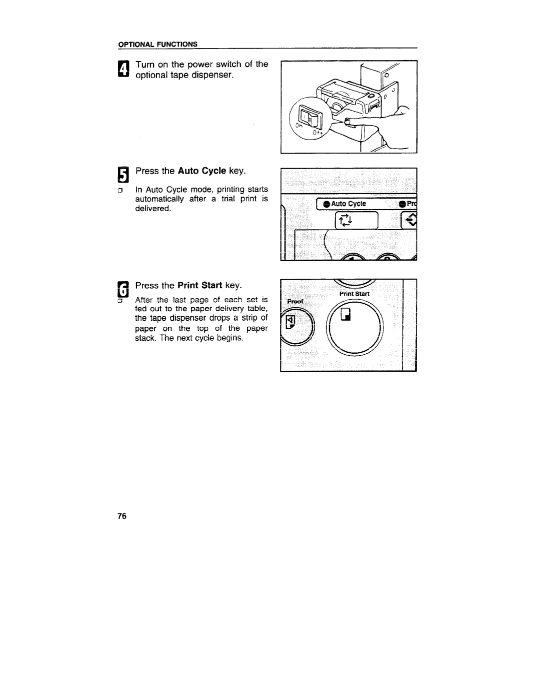 Ricoh VT3800 manual Optionalfunctions 