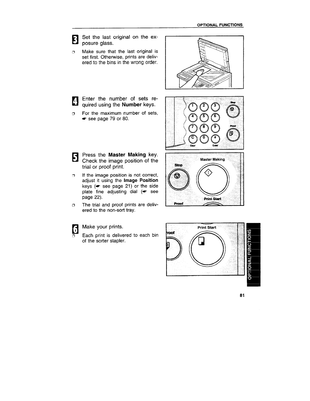 Ricoh VT3800 manual Optional Functions 