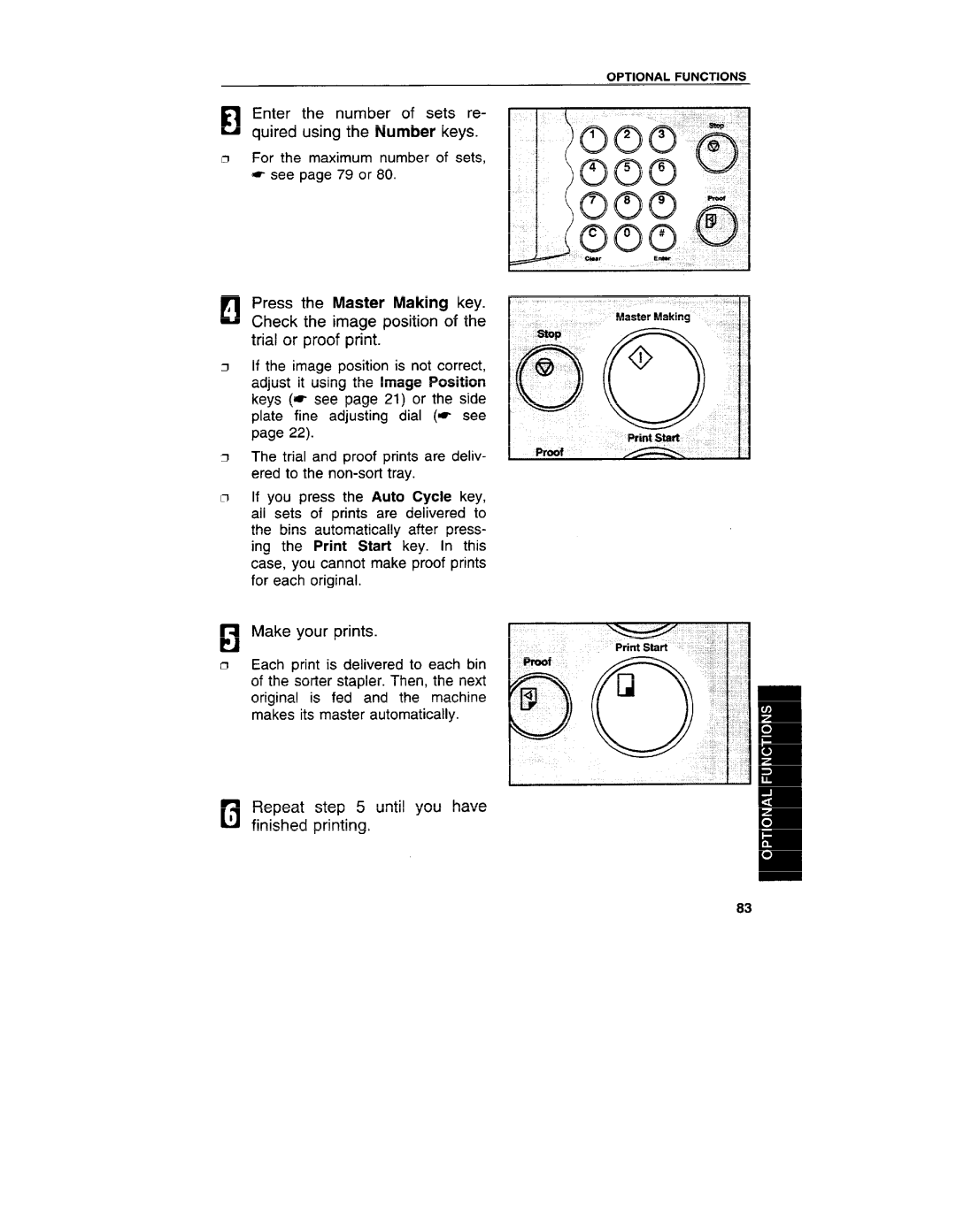 Ricoh VT3800 manual MasterMaking Print Start Proof 