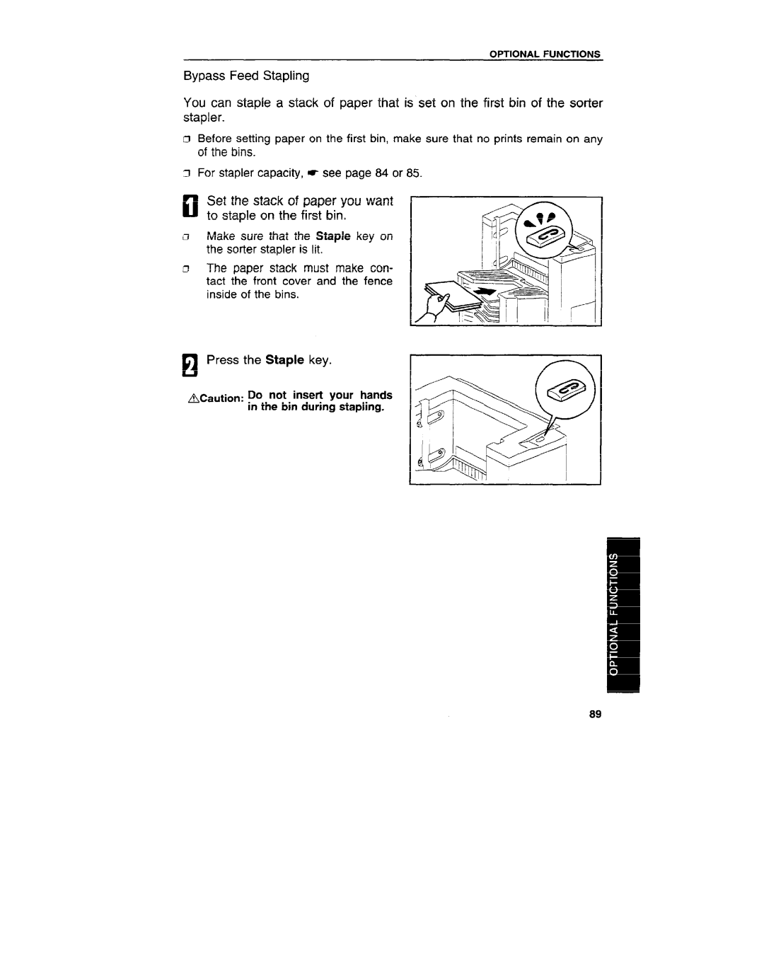 Ricoh VT3800 manual Optional Functions 