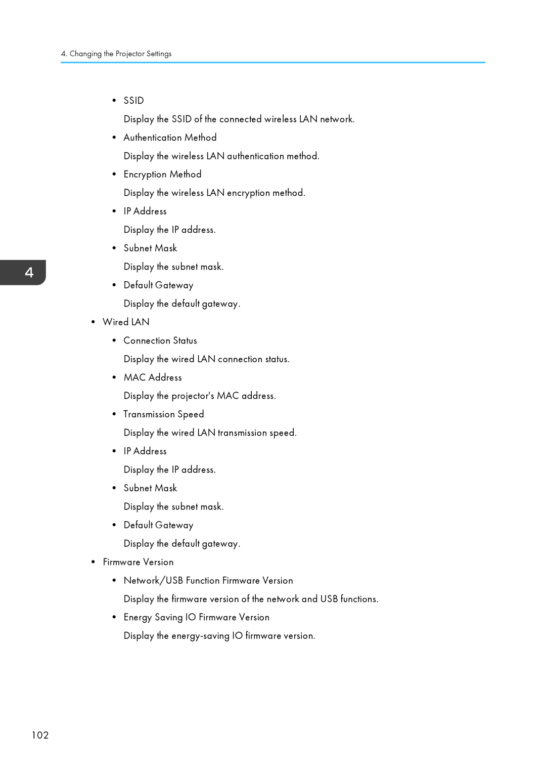 Ricoh WX4130n operating instructions Ssid 