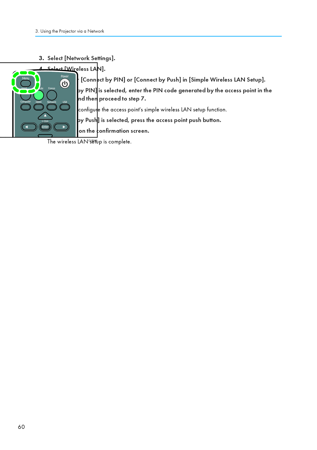 Ricoh WX4130n operating instructions Using the Projector via a Network 